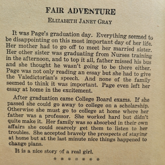 The Fair Adventure by Elizabeth Janet Gray / Antique / 1940 - Picture 3 of 8